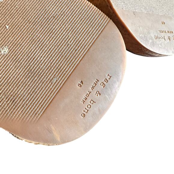 Rag & Bone Green Moss Parque Recycled Materials Slides Sandals Size 40 /  10 - Picture 9 of 9